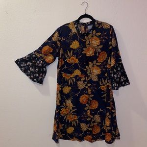 ASOS Bell Sleeved Floral Swing Dress